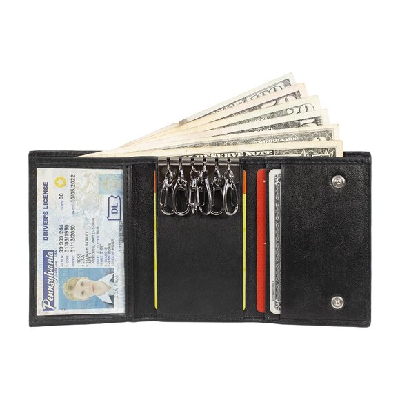 Genuine Leather Keychain Wallet - Picture 2 of 10